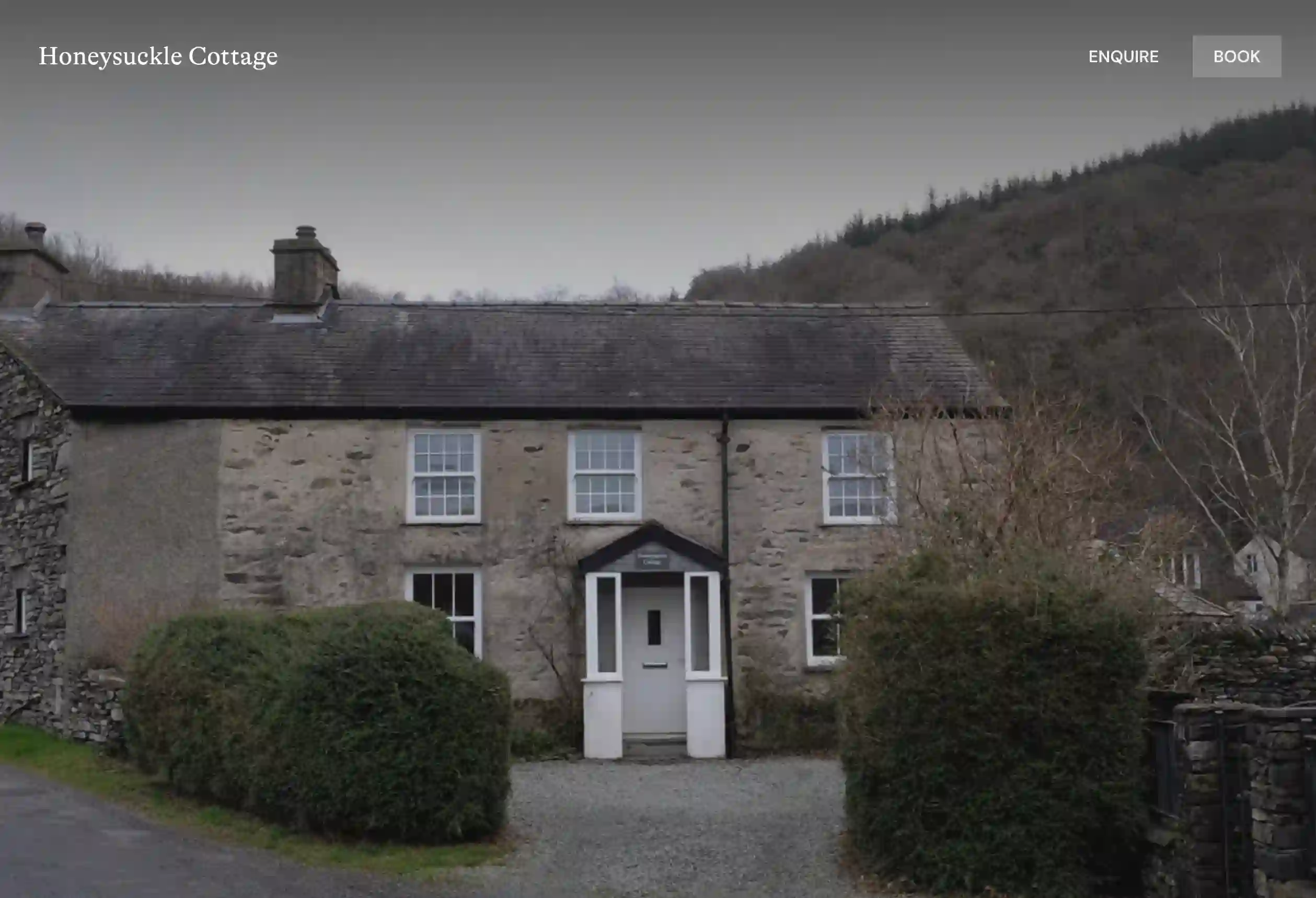 The Honeysuckle Cottage landing page